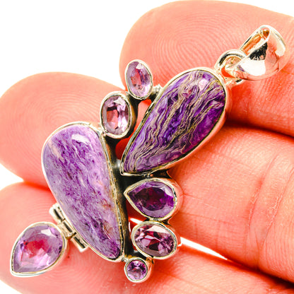 Charoite Pendants handcrafted by Ana Silver Co - PD30122