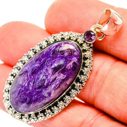 Charoite Pendants handcrafted by Ana Silver Co - PD30125