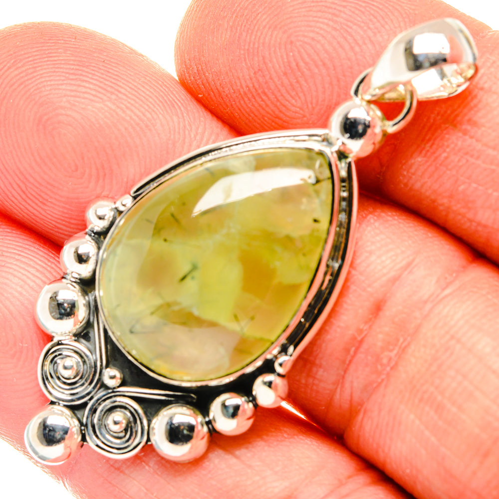 Prehnite Pendants handcrafted by Ana Silver Co - PD30138