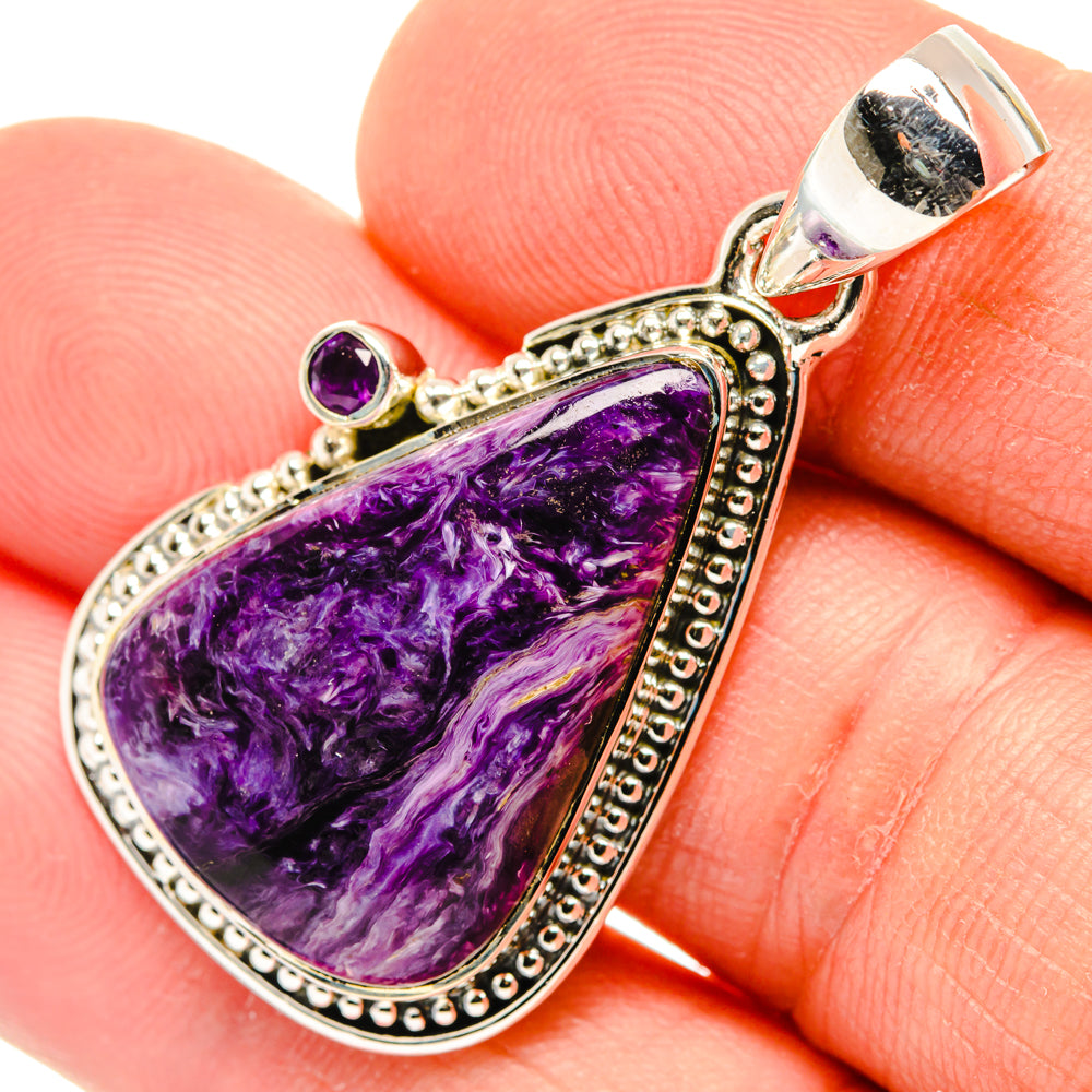 Charoite Pendants handcrafted by Ana Silver Co - PD30140