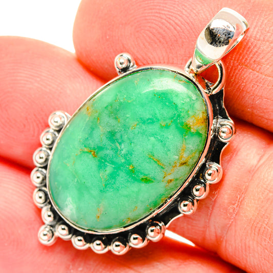 Chrysoprase Pendants handcrafted by Ana Silver Co - PD30141