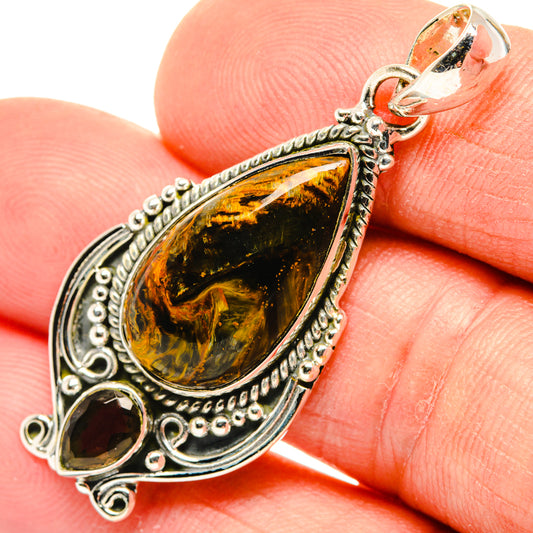 Golden Pietersite Pendants handcrafted by Ana Silver Co - PD30149