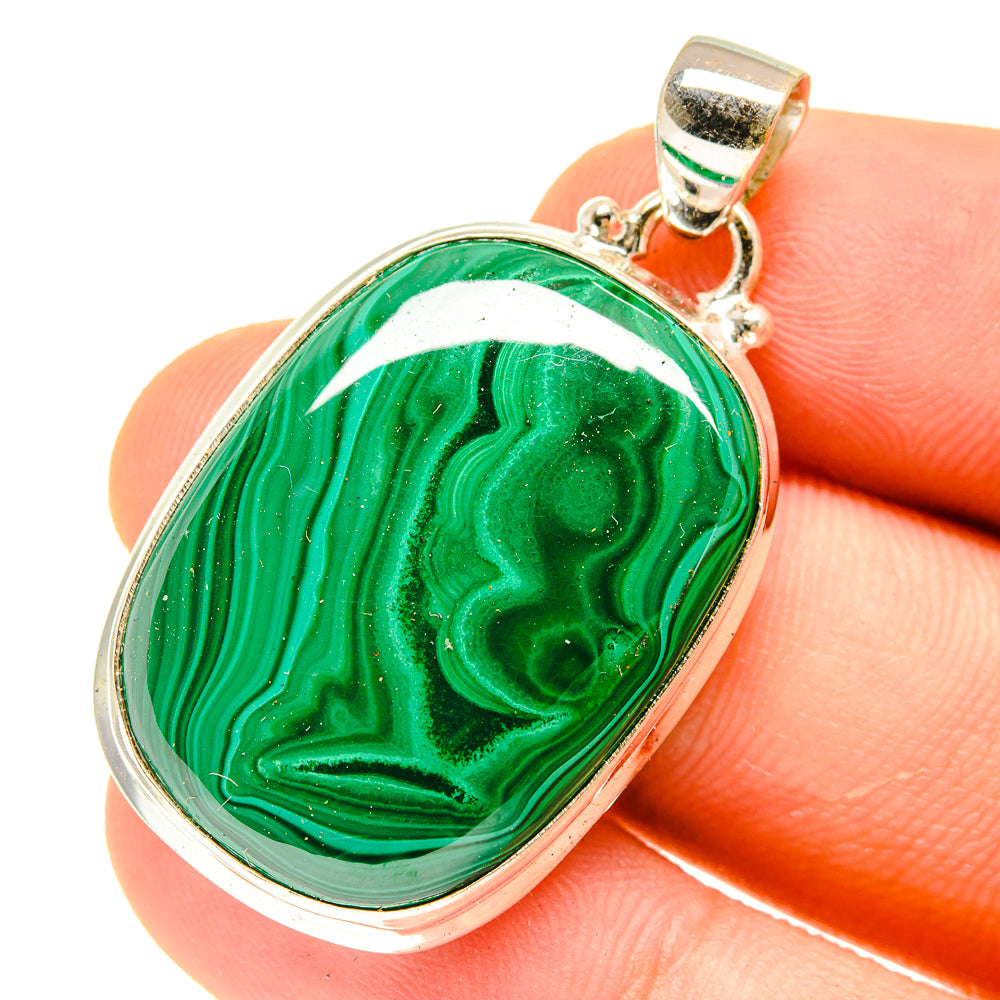 Malachite Pendants handcrafted by Ana Silver Co - PD3015