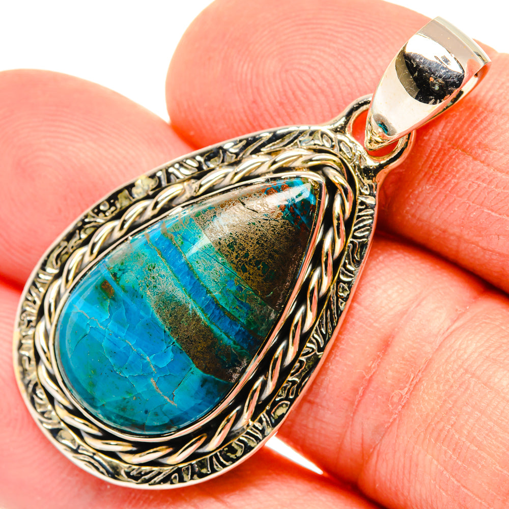Chrysocolla Pendants handcrafted by Ana Silver Co - PD30154
