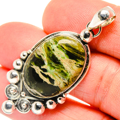 Australian Green Opal Pendants handcrafted by Ana Silver Co - PD30170