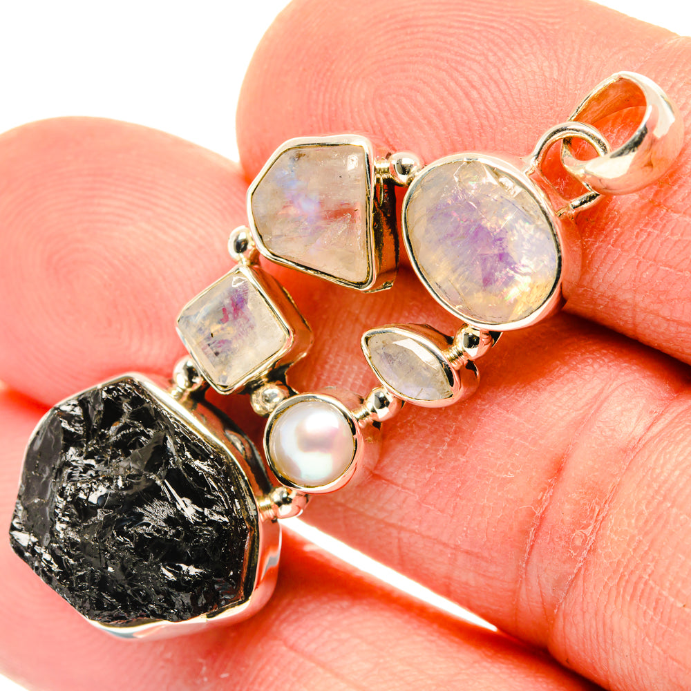 Black Tourmaline Pendants handcrafted by Ana Silver Co - PD30172