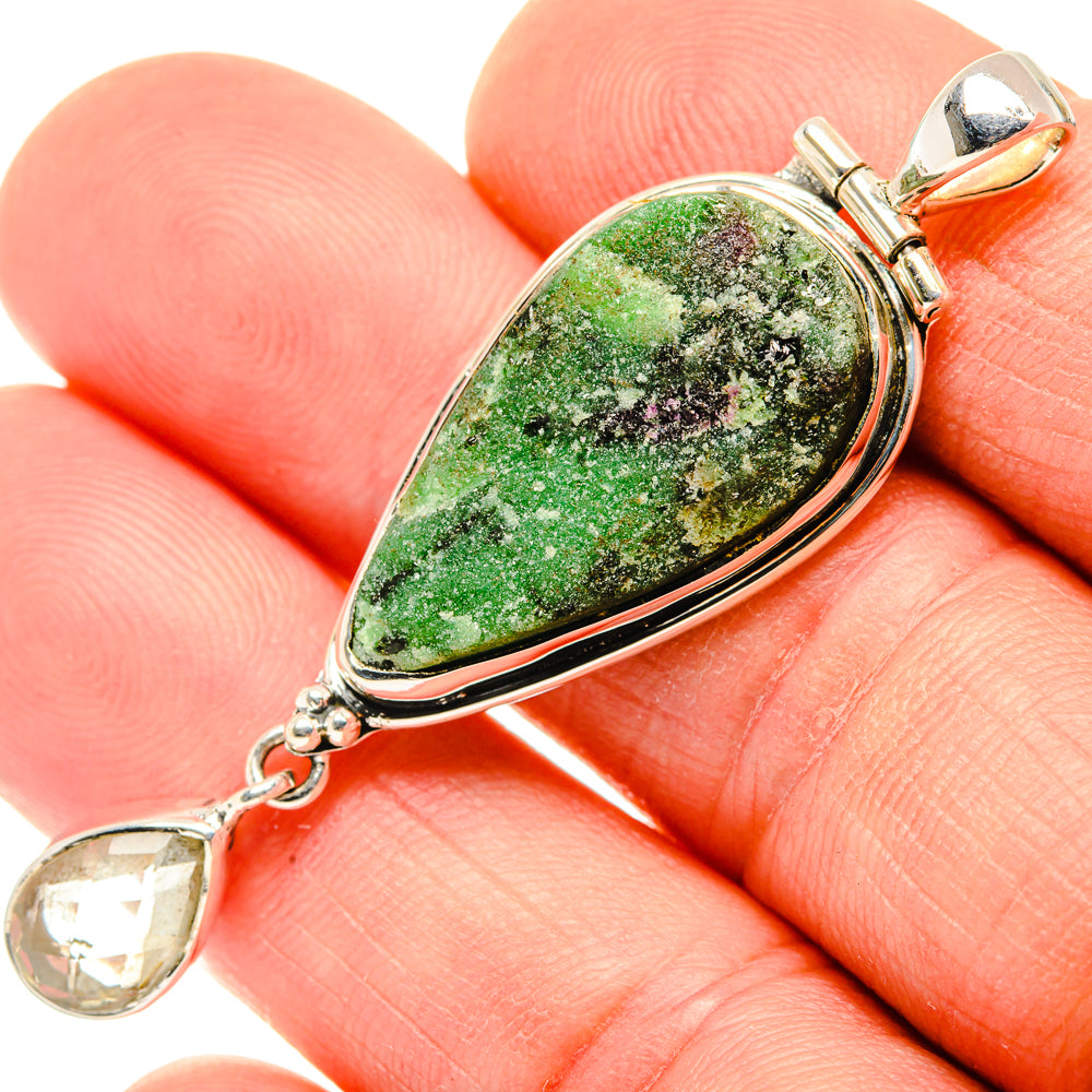Ruby Zoisite Pendants handcrafted by Ana Silver Co - PD30194