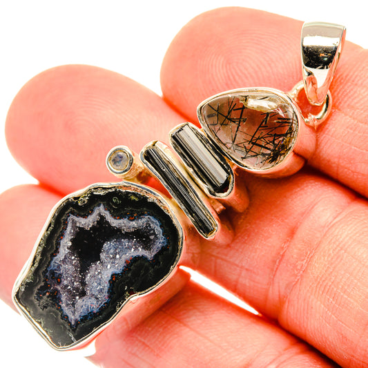 Coconut Geode Slice Pendants handcrafted by Ana Silver Co - PD30199