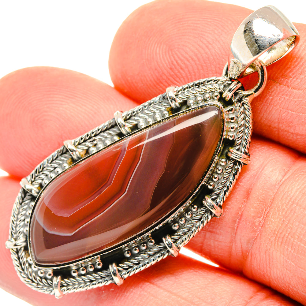 Botswana Agate Pendants handcrafted by Ana Silver Co - PD30201