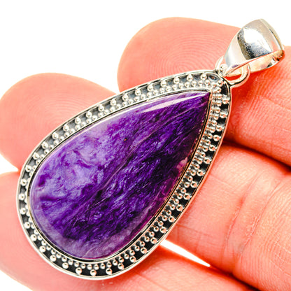 Charoite Pendants handcrafted by Ana Silver Co - PD30205
