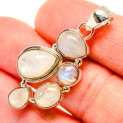 Rainbow Moonstone Pendants handcrafted by Ana Silver Co - PD30231