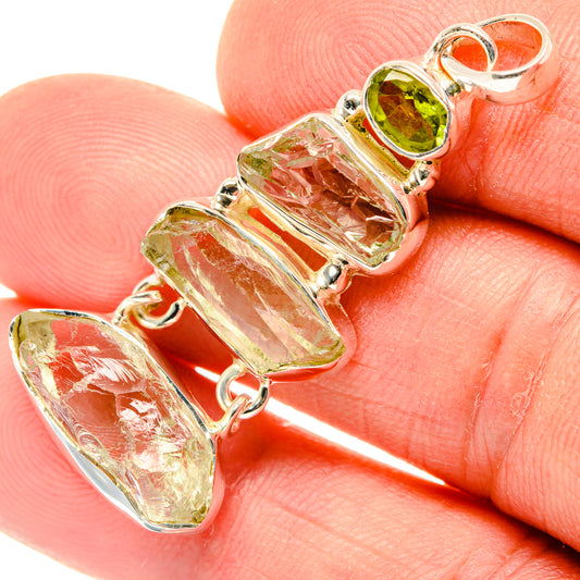 Green Amethyst Pendants handcrafted by Ana Silver Co - PD30234