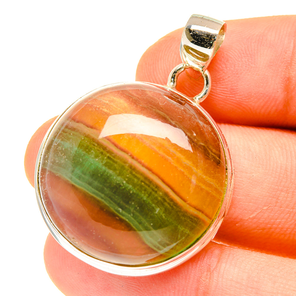 Green Fluorite Pendants handcrafted by Ana Silver Co - PD3025