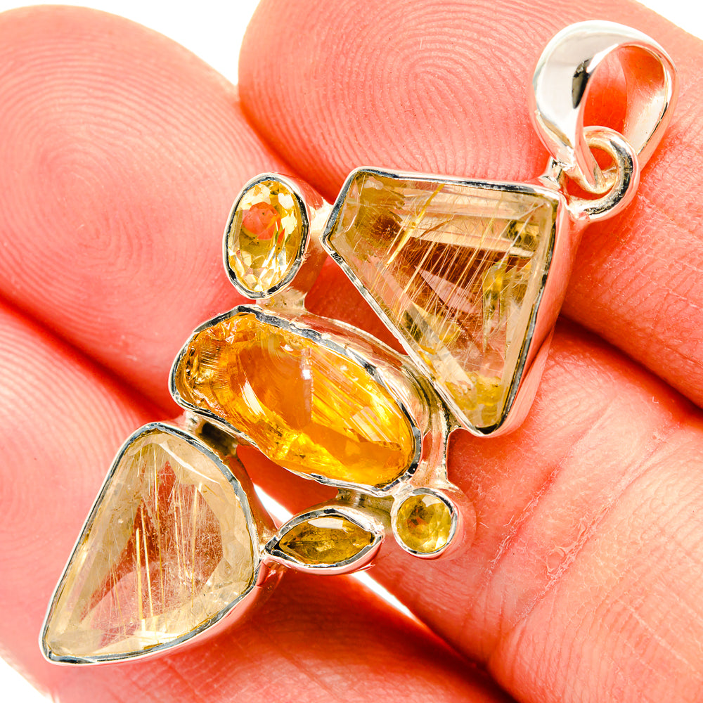 Citrine Pendants handcrafted by Ana Silver Co - PD30251