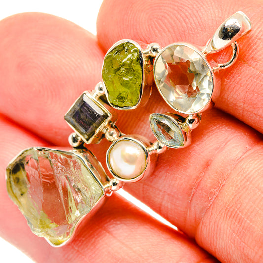 Green Amethyst Pendants handcrafted by Ana Silver Co - PD30252