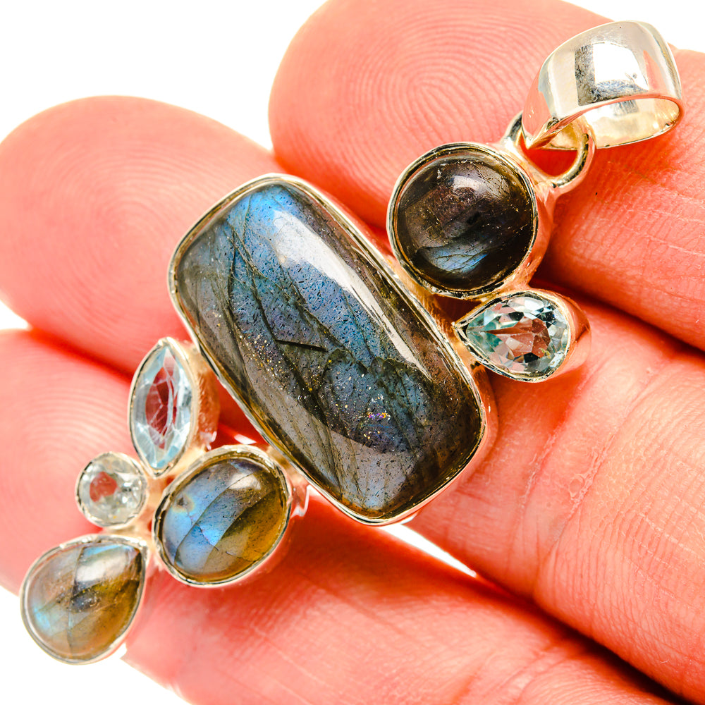 Labradorite Pendants handcrafted by Ana Silver Co - PD30255