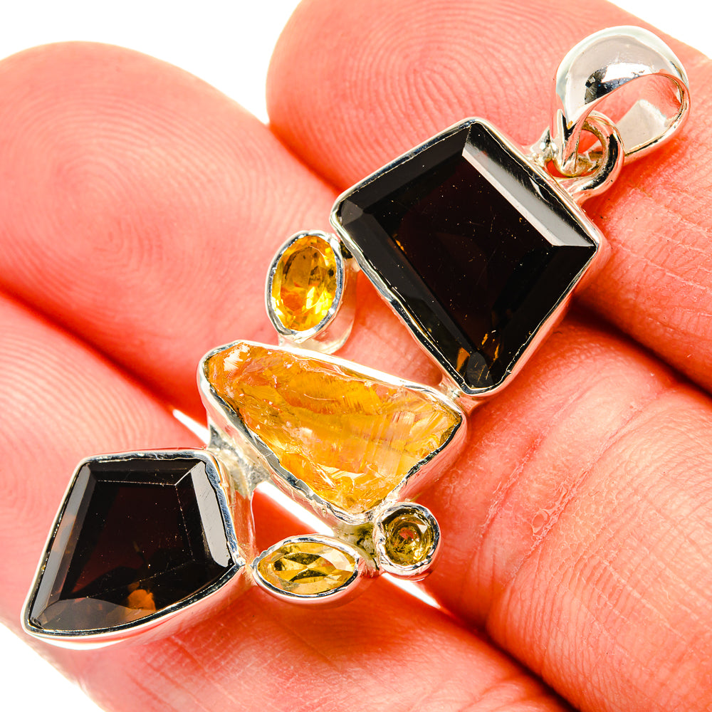 Smoky Quartz Pendants handcrafted by Ana Silver Co - PD30263