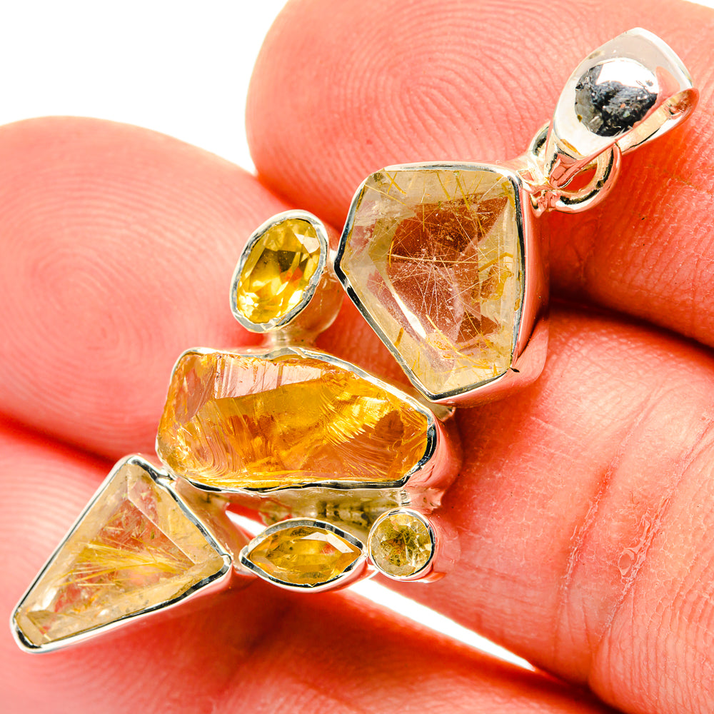 Citrine Pendants handcrafted by Ana Silver Co - PD30264