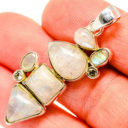 Rainbow Moonstone Pendants handcrafted by Ana Silver Co - PD30269