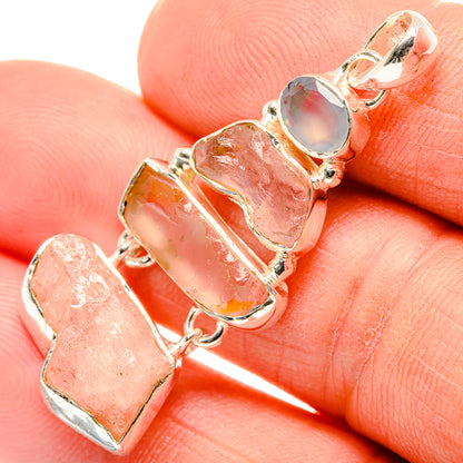 Rose Quartz Pendants handcrafted by Ana Silver Co - PD30274