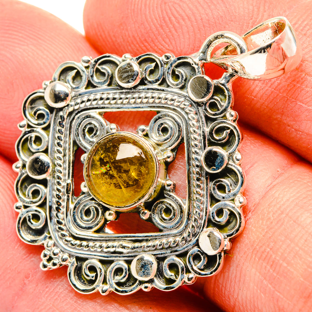 Rutilated Quartz Pendants handcrafted by Ana Silver Co - PD30280