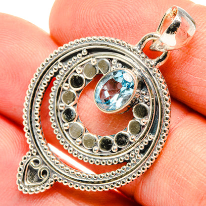 Blue Topaz Pendants handcrafted by Ana Silver Co - PD30292