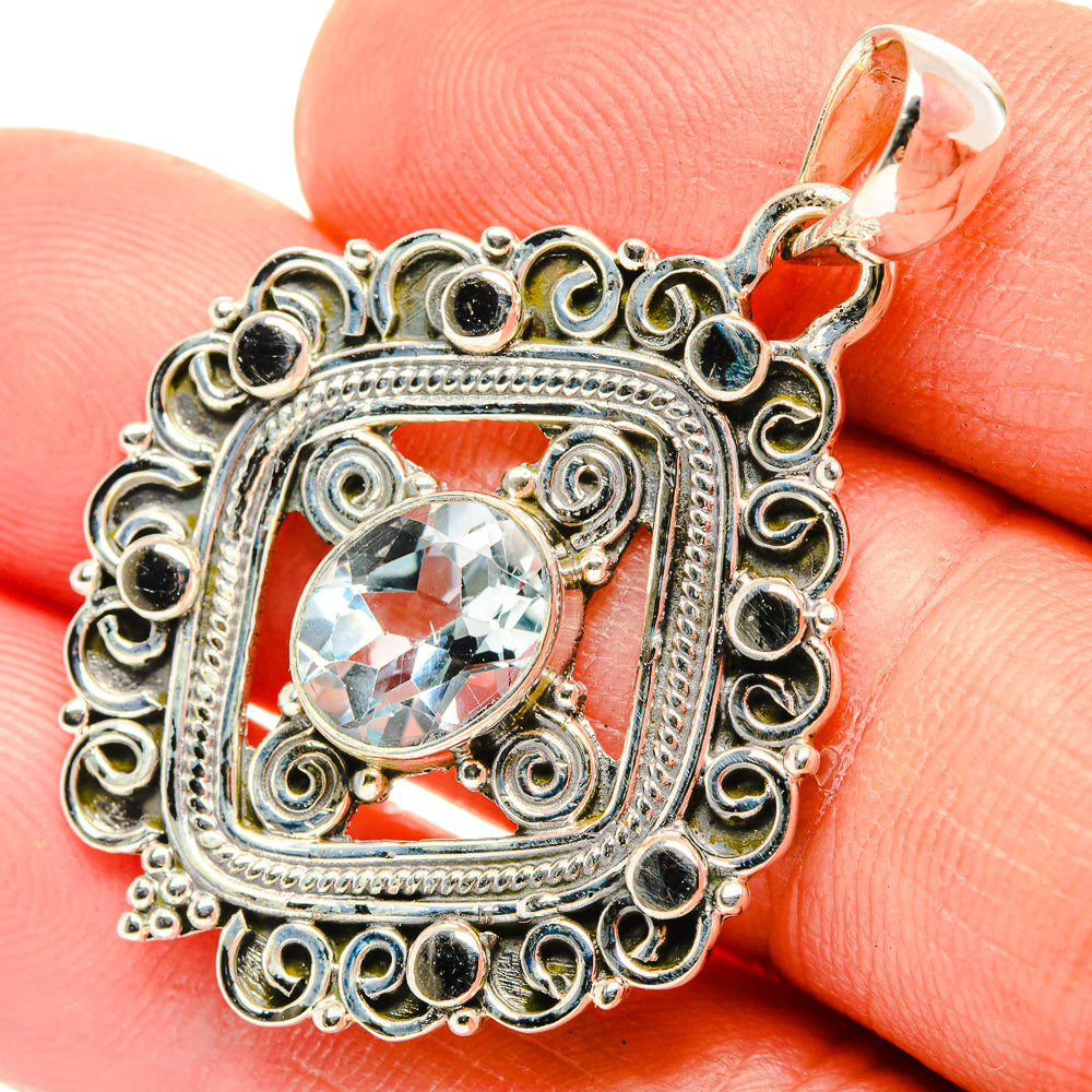 Blue Topaz Pendants handcrafted by Ana Silver Co - PD30293