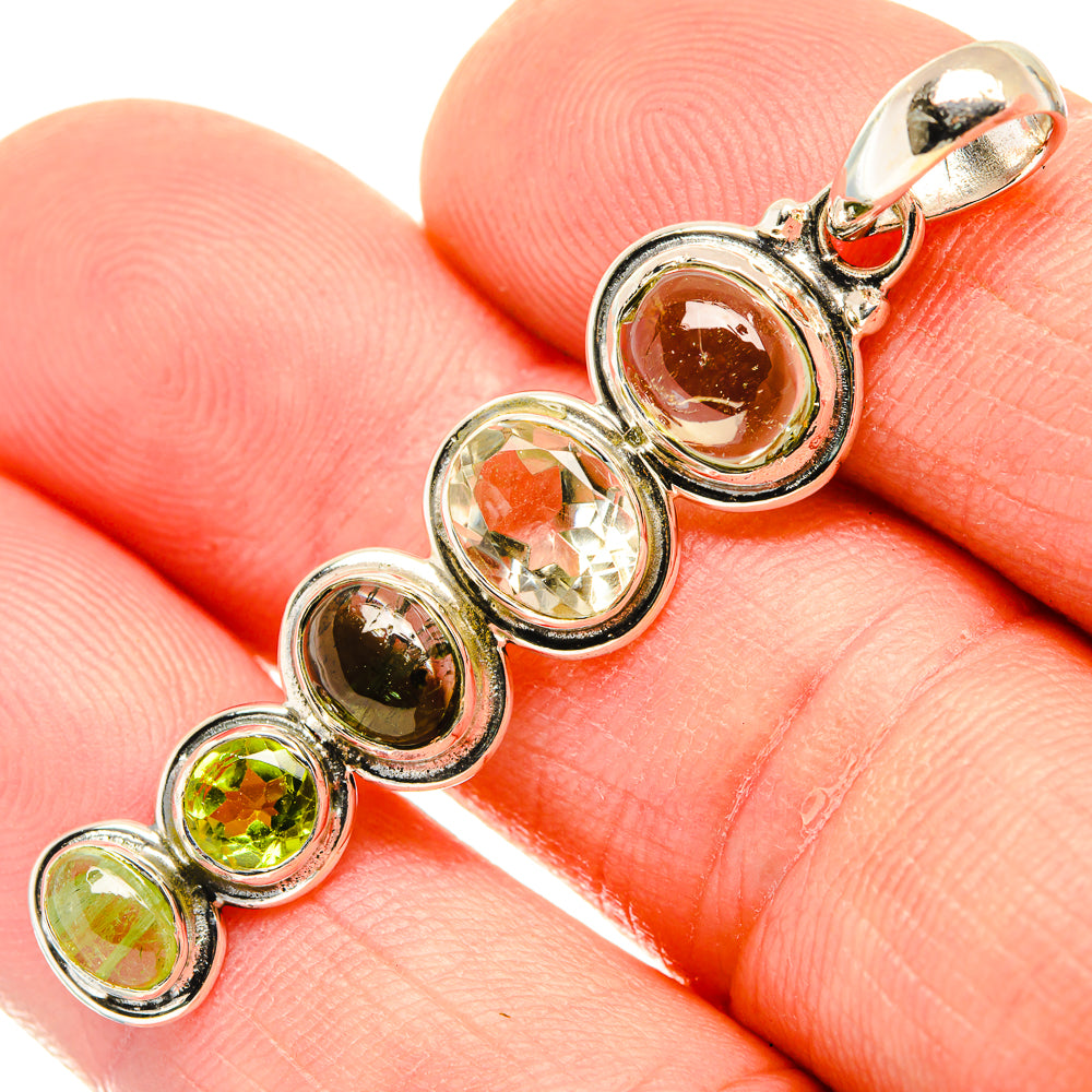 Aquamarine Pendants handcrafted by Ana Silver Co - PD30304