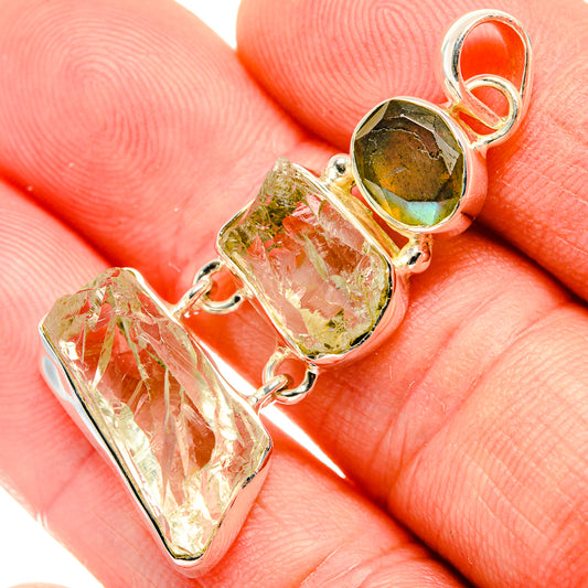 Green Amethyst Pendants handcrafted by Ana Silver Co - PD30311