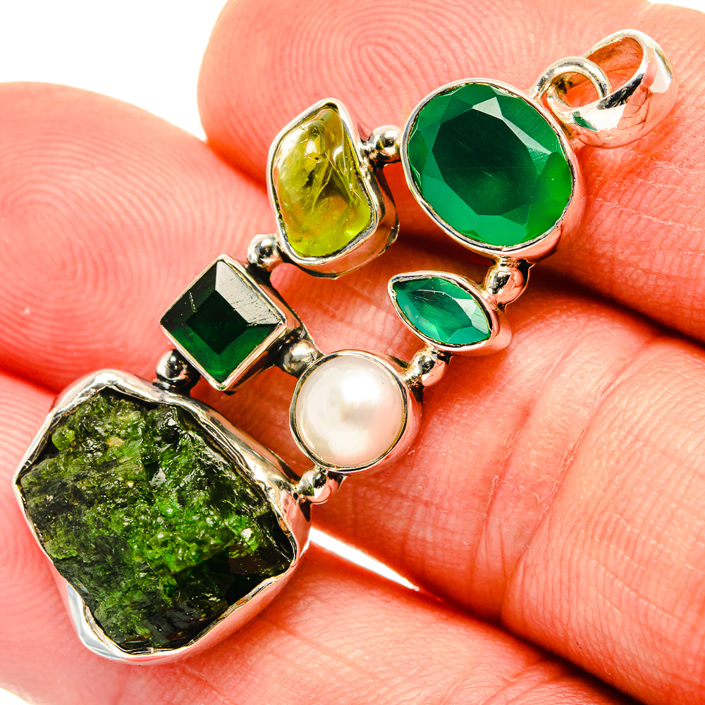 Chrome Diopside Pendants handcrafted by Ana Silver Co - PD30314