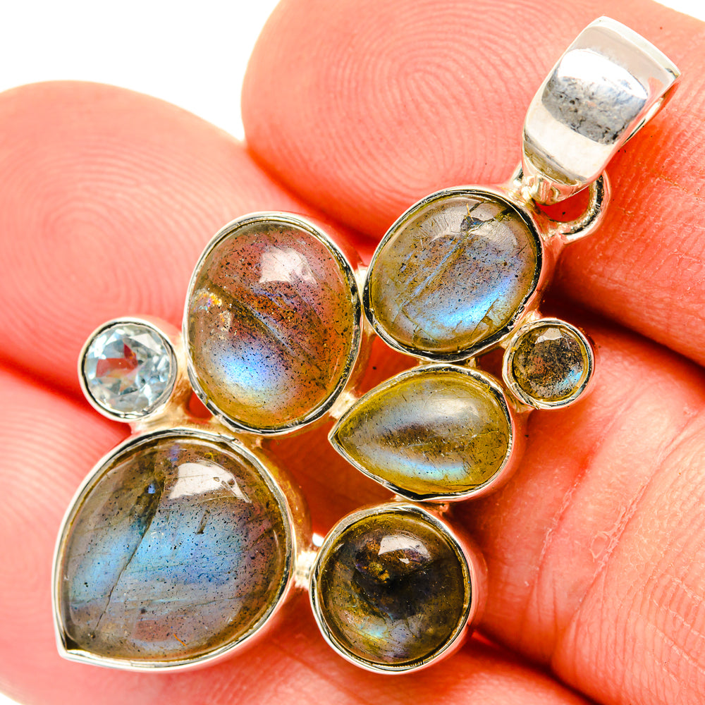 Labradorite Pendants handcrafted by Ana Silver Co - PD30333