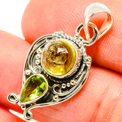 Green Tourmaline Pendants handcrafted by Ana Silver Co - PD30339