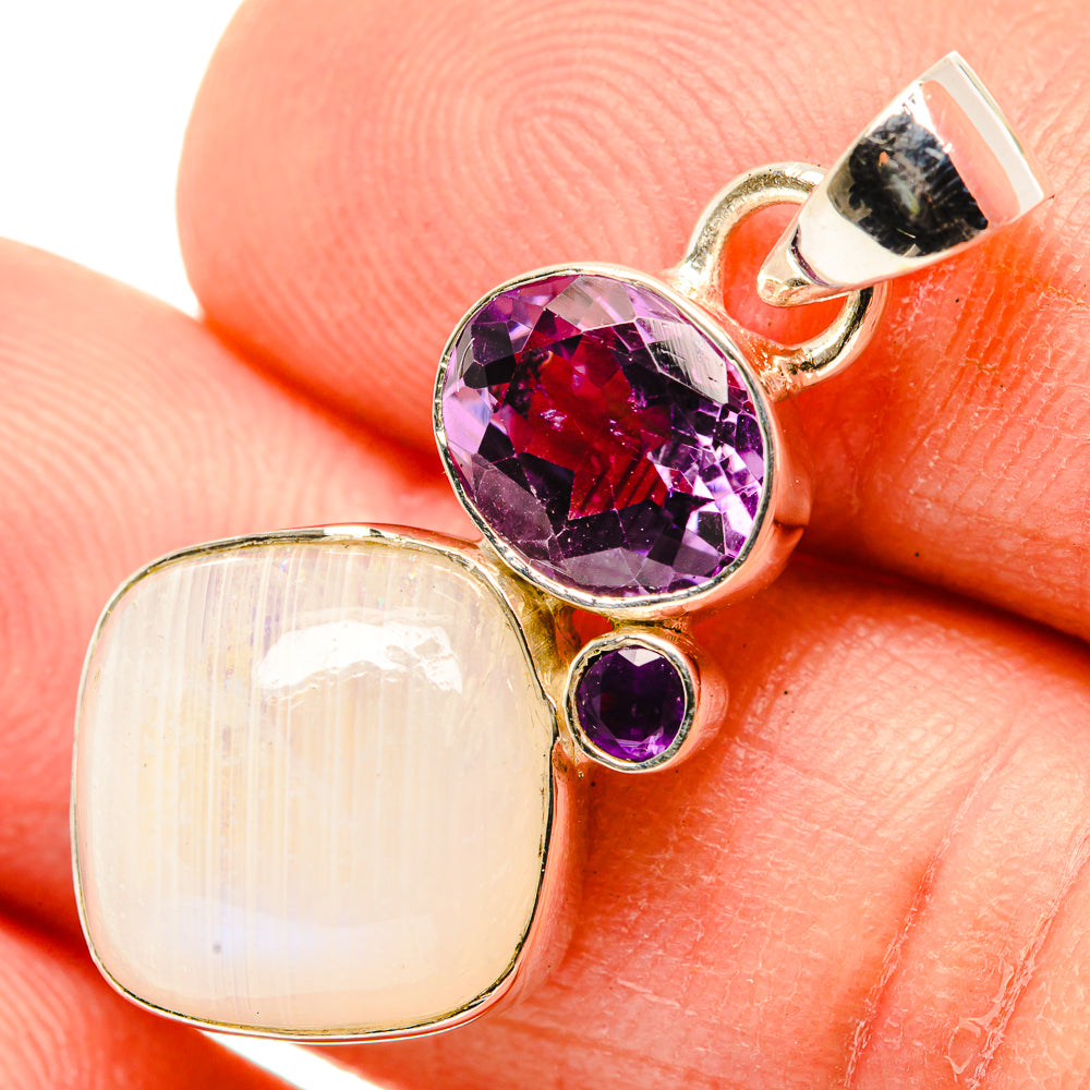 Rainbow Moonstone Pendants handcrafted by Ana Silver Co - PD30343