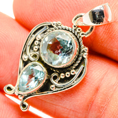 Blue Topaz Pendants handcrafted by Ana Silver Co - PD30346