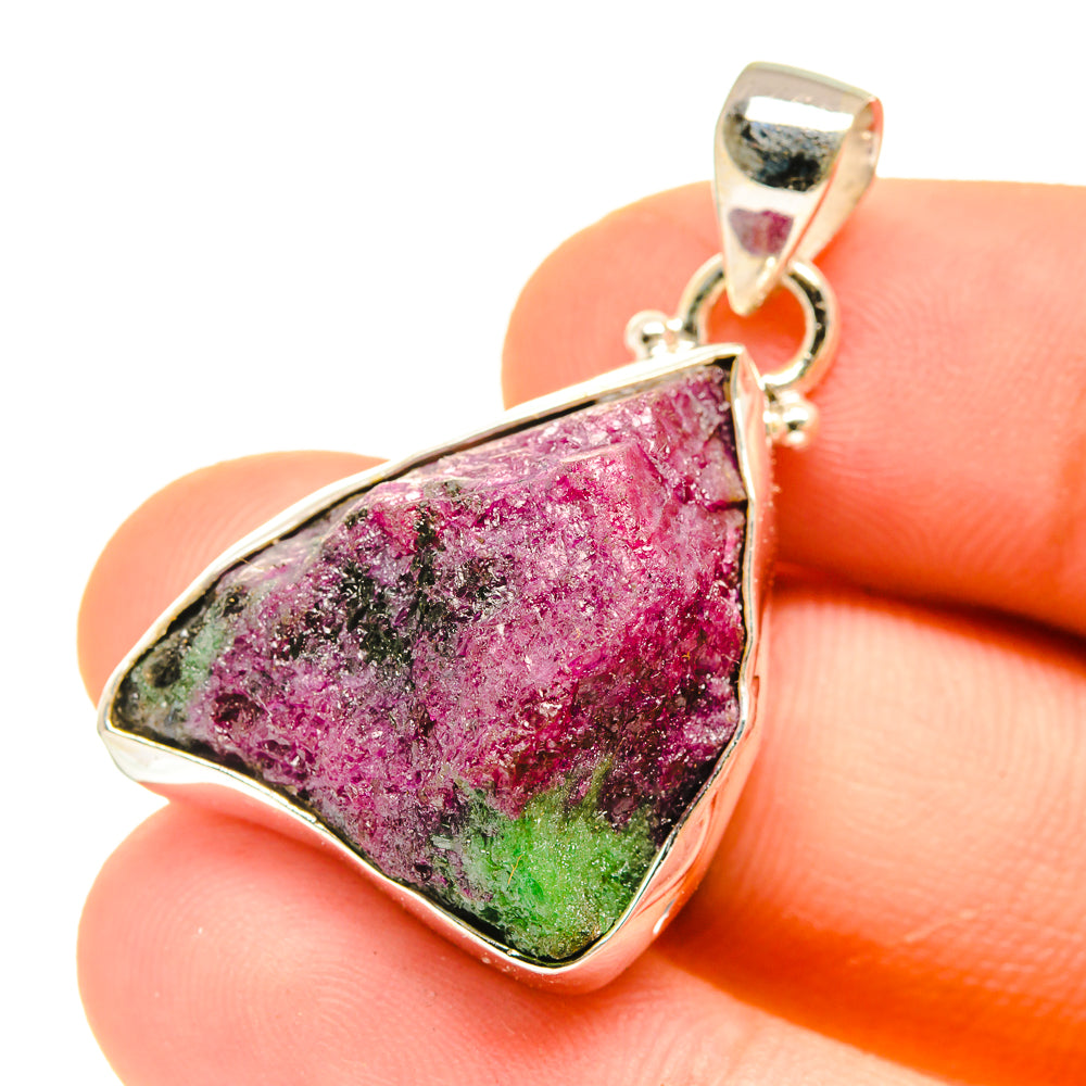 Ruby Zoisite Pendants handcrafted by Ana Silver Co - PD3034