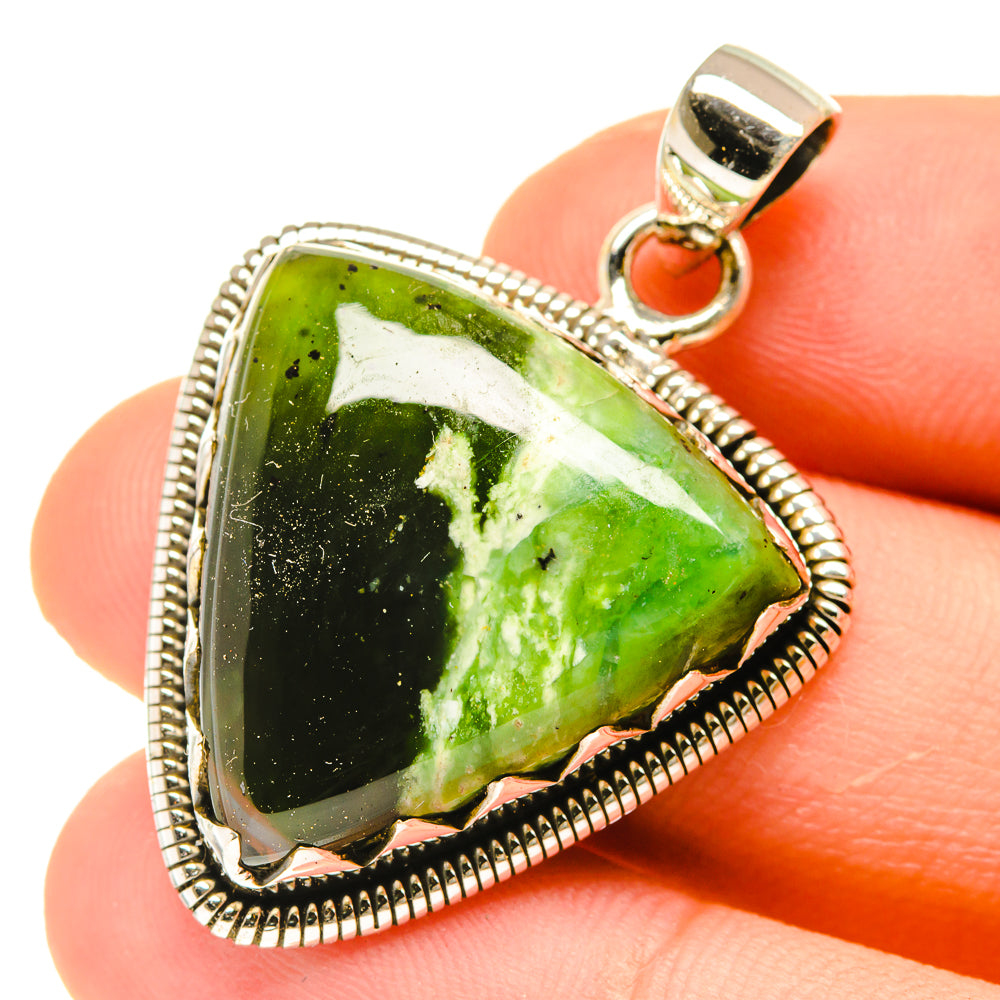Australian Green Opal Pendants handcrafted by Ana Silver Co - PD3036