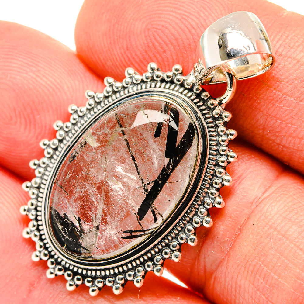 Tourmalinated Quartz Pendants handcrafted by Ana Silver Co - PD30379