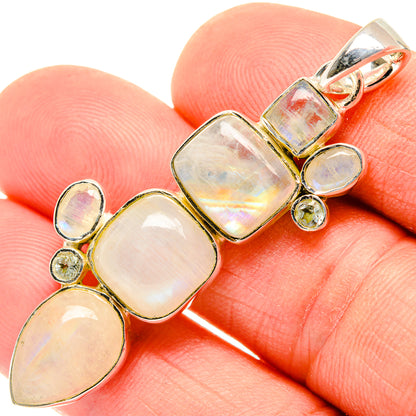Rainbow Moonstone Pendants handcrafted by Ana Silver Co - PD30385