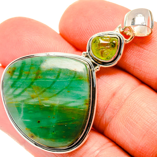 Chrysoprase Pendants handcrafted by Ana Silver Co - PD30399