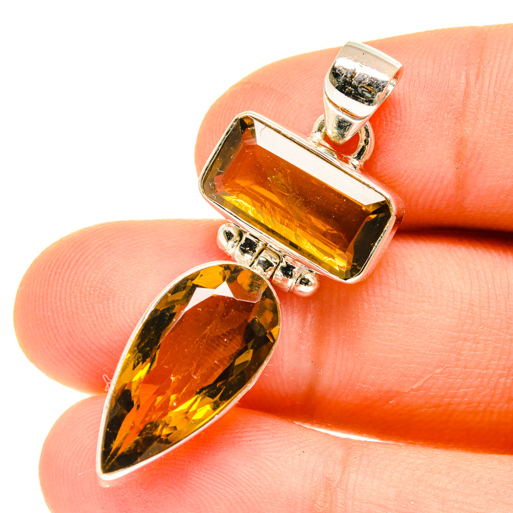Mandarin Citrine Pendants handcrafted by Ana Silver Co - PD3040