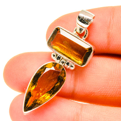 Mandarin Citrine Pendants handcrafted by Ana Silver Co - PD3040