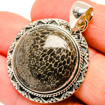 Stingray Coral Pendants handcrafted by Ana Silver Co - PD30405