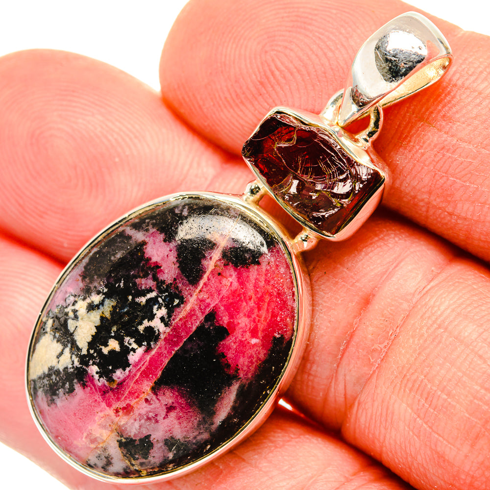 Rhodonite Pendants handcrafted by Ana Silver Co - PD30406