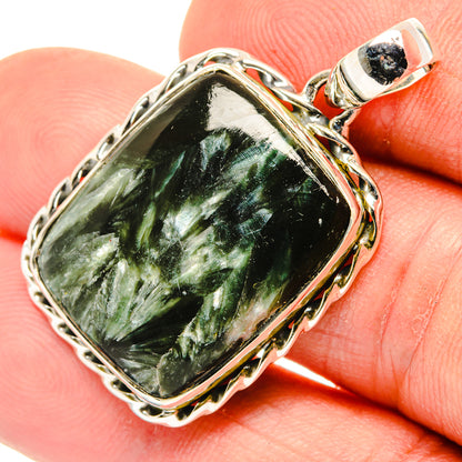 Seraphinite Pendants handcrafted by Ana Silver Co - PD30409