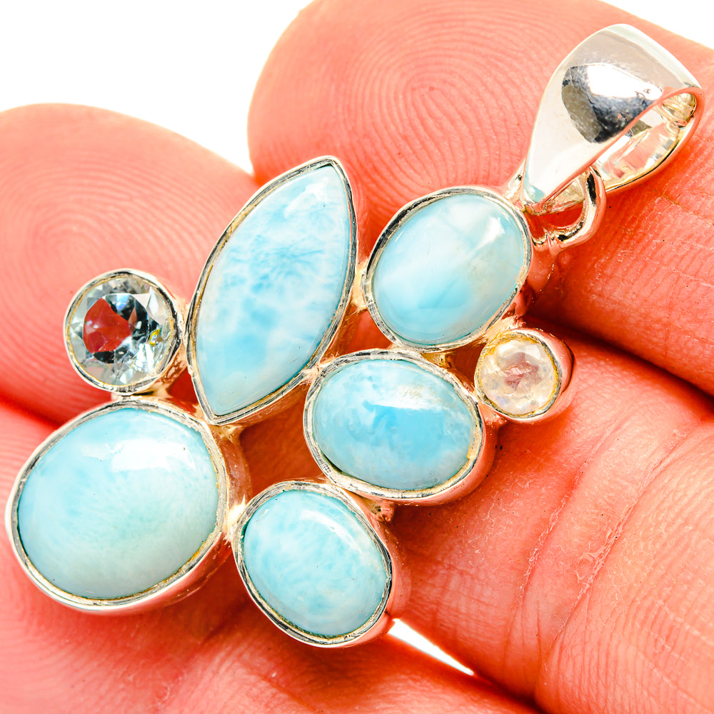 Larimar Pendants handcrafted by Ana Silver Co - PD30410