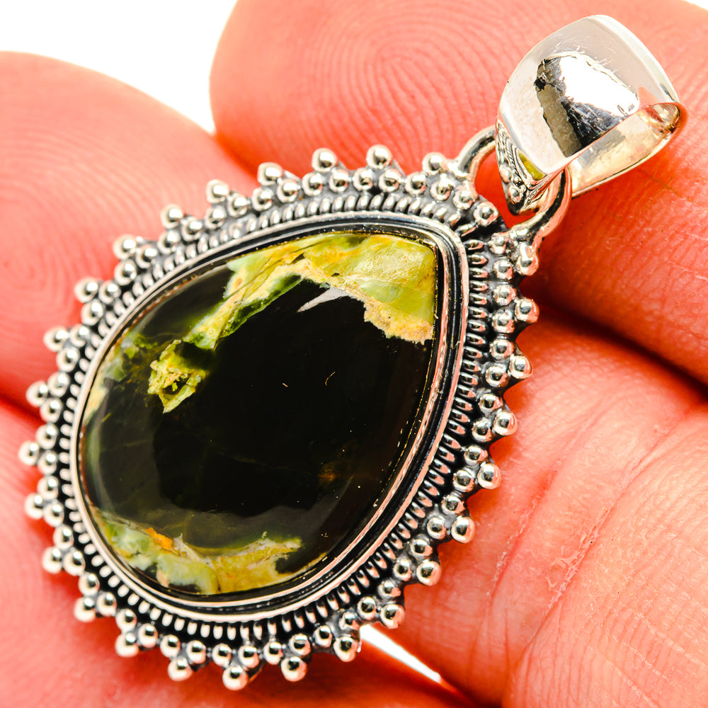 Australian Green Opal Pendants handcrafted by Ana Silver Co - PD30412