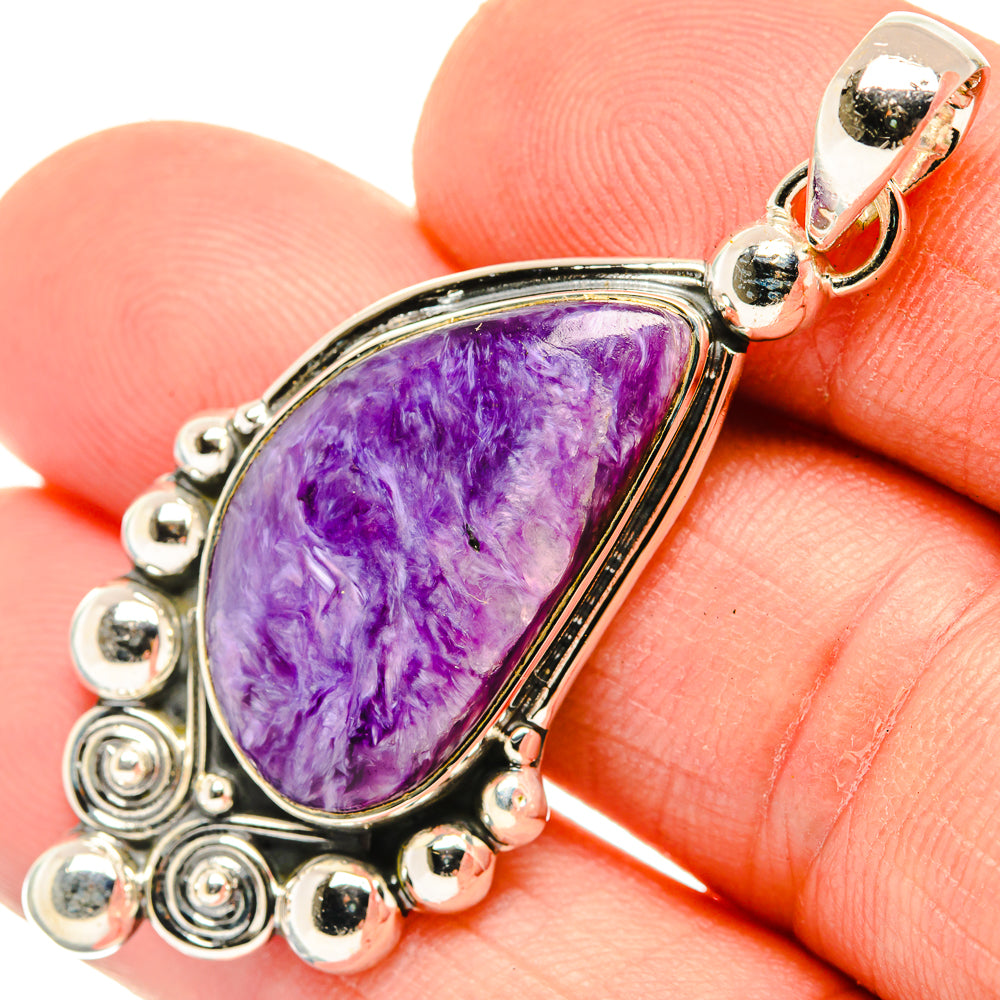 Charoite Pendants handcrafted by Ana Silver Co - PD30413