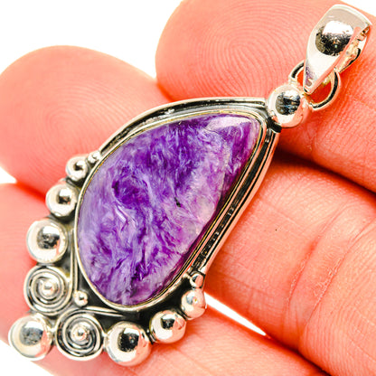 Charoite Pendants handcrafted by Ana Silver Co - PD30413