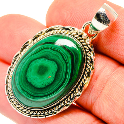 Malachite Pendants handcrafted by Ana Silver Co - PD30415