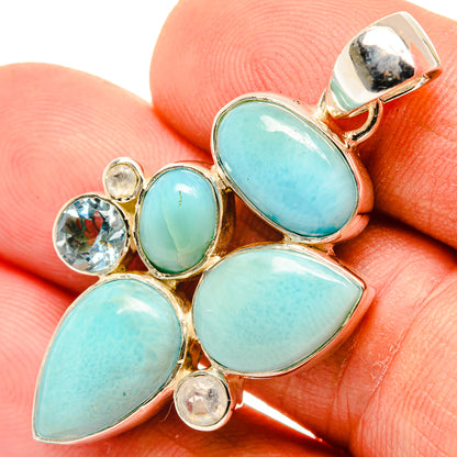 Larimar Pendants handcrafted by Ana Silver Co - PD30417